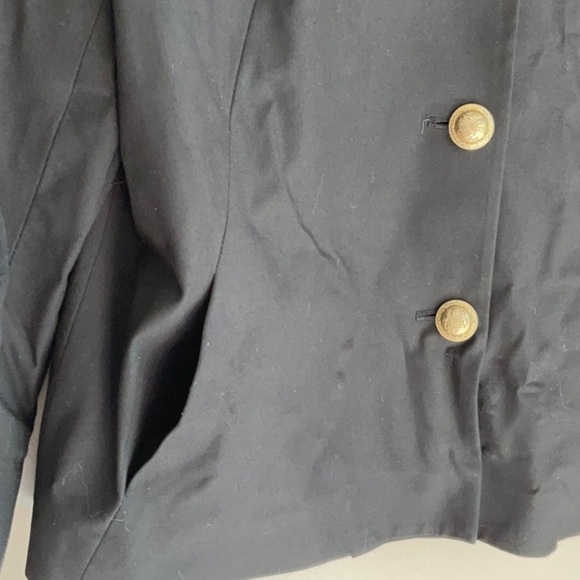 Talbots Stretch Blazer Black with Gold Buttons 6 - Picture 3 of 6